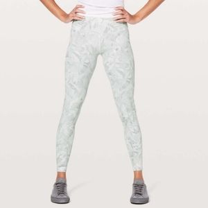 Lululemon Wunder Under Hi-Rise Tight 28" Jasmine White Multi Size 2